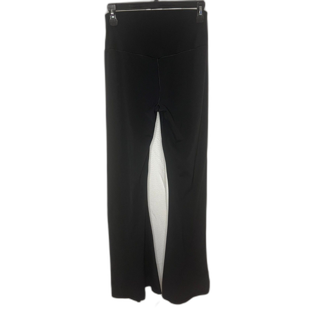 Classic Black Boot-Cut Pants with High Waist